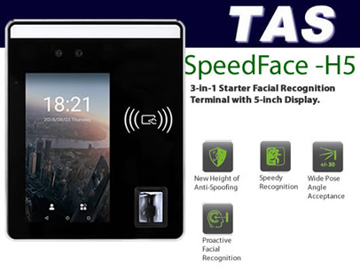 Facial recognition-Speedface-h5 access control